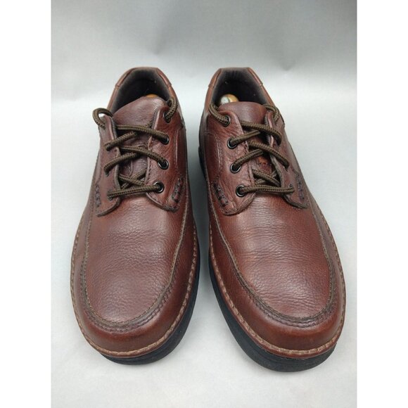 Nunn Bush Mens Cameron Comfort Gel Leather Brown Walking Shoes 10.5 Oxfords - Picture 2 of 12